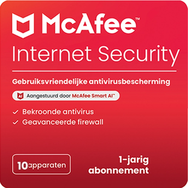  McAfee Internet Security 2026 | 10 Apparaten | 1 jaar | Windows - Mac - Android - iOS