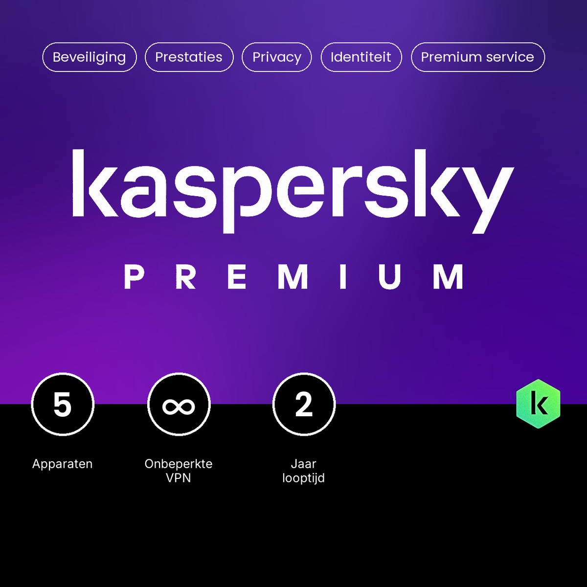 Kaspersky Premium – 5 apparaten, 2 jaar
