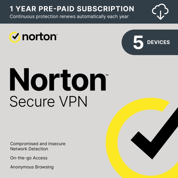 Norton Secure VPN | 5 Apparaten | 1 Jaar | 2026