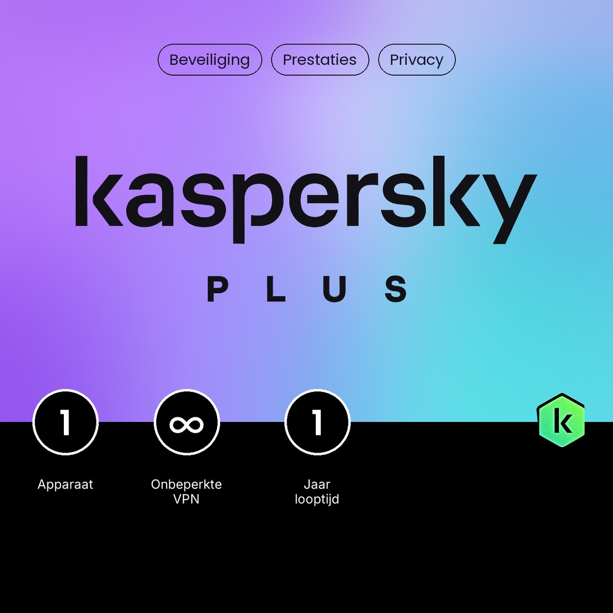Kaspersky Plus – 1 apparaat, 1 jaar
