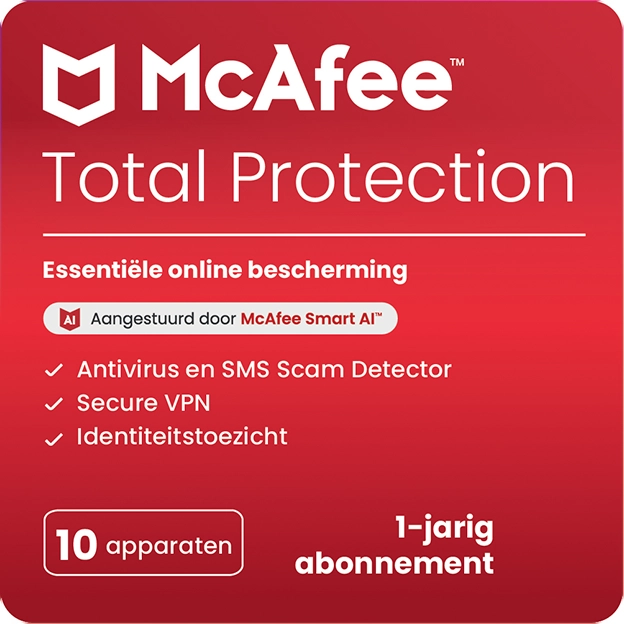 McAfee Total Protection | 1 Jaar | 10 Apparaten