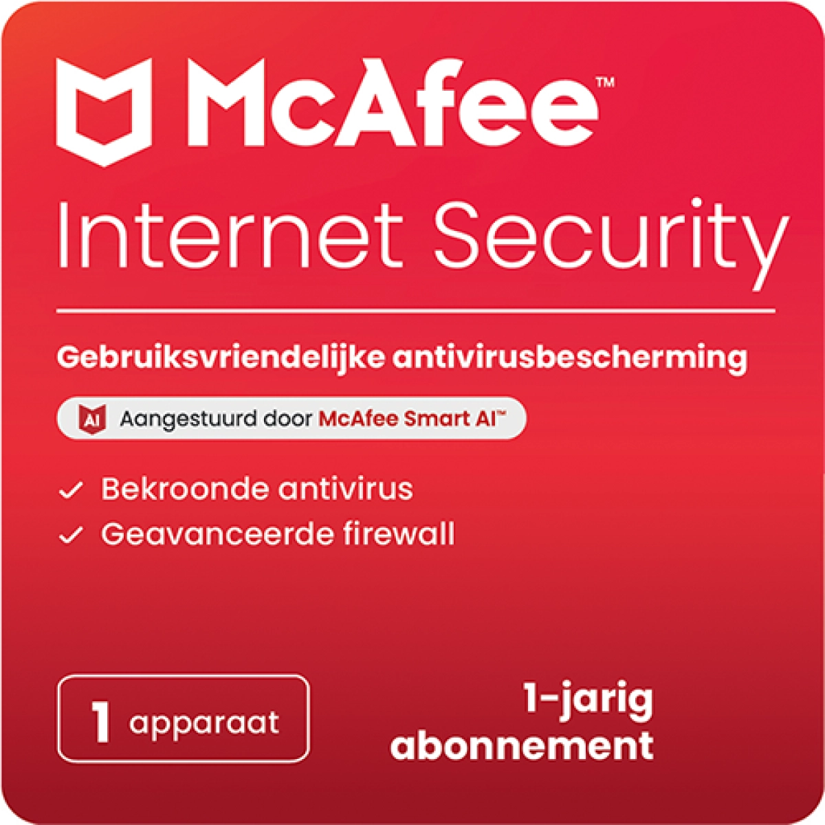 McAfee Internet Security 2026 voor 1 apparaat - bescherming Windows Mac Android iOS - Variakeys.nl