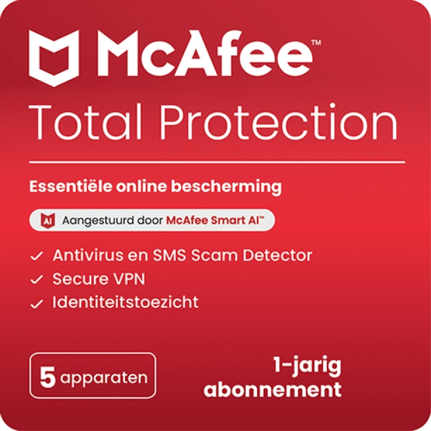 McAfee Total Protection | 1 Jaar | 5 Apparaten