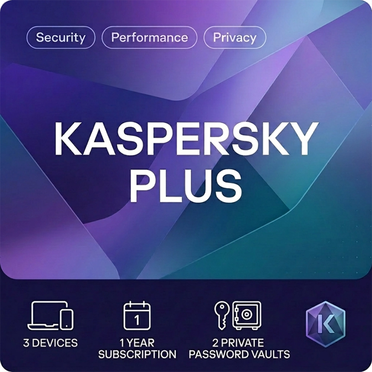 Kaspersky Plus antivirus software 3 apparaten 1 jaar bescherming - Variakeys.nl