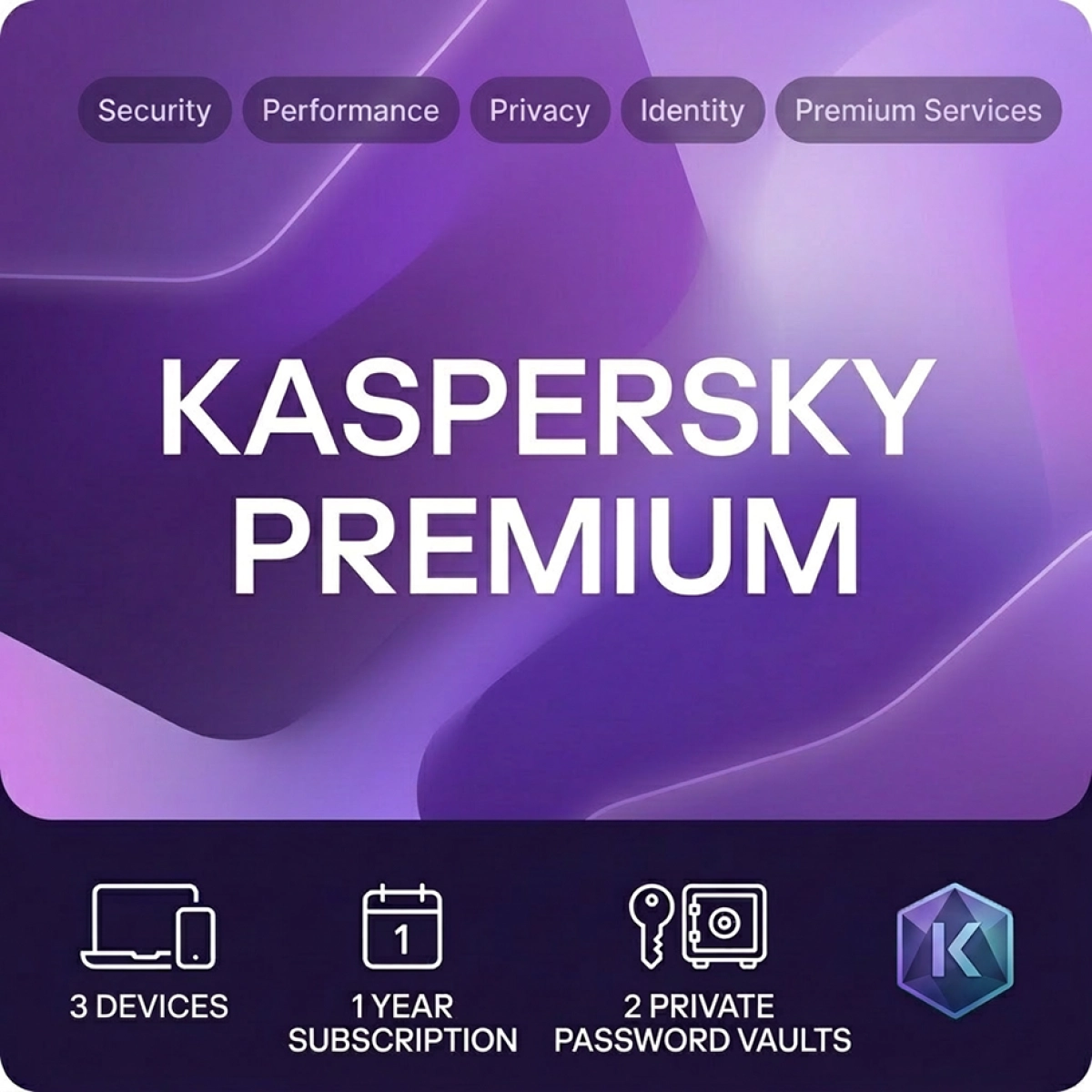 Kaspersky Premium antivirus licentie voor 3 apparaten 1 jaar geldig tot 2026 - Variakeys.nl