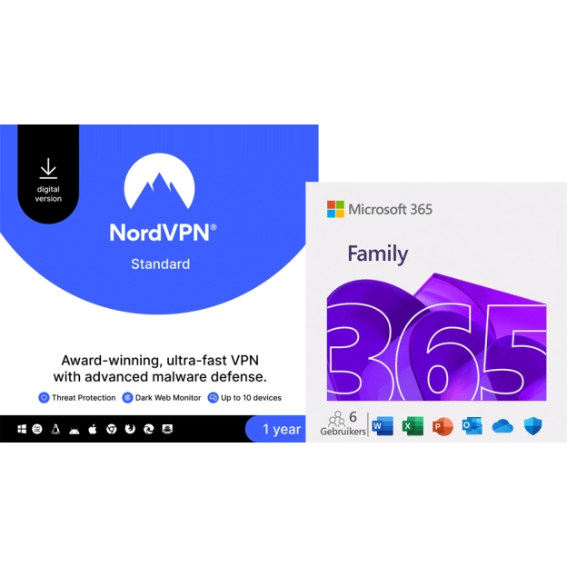 NordVPN | 10 Apparaten 1 Jaar | Met Microsoft 365 Family